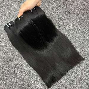 Extensiones de cabello humano al por mayor de trama recta natural de alta calidad 100% cabello crudo un donante sin procesar - Product Image 2