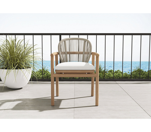 เก้าอี้รับประทานอาหารกลางแจ้งร่วมสมัยพร้อมเชือกด้านหลัง - Product Image 3