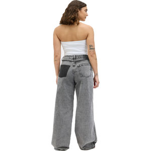 กางเกงยีนส์เดนิมทรงบานเอวกลางทรงปกติสำหรับผู้หญิง ผ้าฝ้ายใส่สบาย ยืดหยุ่น มีไซส์พลัส กางเกงยีนส์เดนิมทรงบานสำหรับฤดูหนาว - Product Image 4