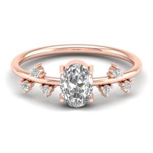 REYES Solitaire 14K 18K or rose bagues de fiançailles en diamant cultivé en laboratoire cadeau de mariage personnalisé bijoux fins pour les femmes - Product Image 1