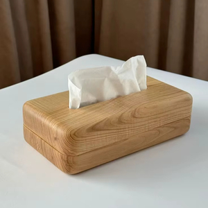 Porte-serviettes en bois rustique compact pour salle à manger conçu pour garder les serviettes organisées et accessibles facilement - Product Image 1