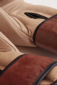 ถุงมือมวยทำจากหนังสำหรับผู้ชายและผู้หญิง, นวมต่อยสำหรับผู้ชายและผู้หญิง MMA ต่อสู้เทควันโดถุงมือนวมมวยไทยคาราเต้ - Product Image 6