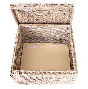 Sisu Handicraft Eco-Friendly Simple Natural White <b>Black</b> Rattan <b>Storage</b> <b>Baskets</b> <b>with</b> Lid Multi-Purpose for Food Use - Product Image 5