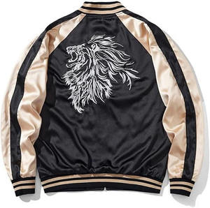 Chaqueta Bomber Varsity de Invierno de Alta Calidad 100% Satén para Hombre, Logotipo Personalizado, Estilo Universitario, Transpirable, Estilo Urbano, OEM, Talla Grande - Product Image 2