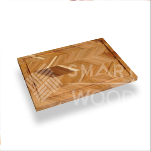 Smartwood Planche à découper rectangulaire en bois d'acacia brun naturel avec manche en gros pour la cuisine de détail Préparation des aliments - Product Image 3