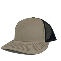 Gorra Trucker de Malla de 6 Paneles en Lona, Color Camel/Negro, Modelo R 112, Deportiva, de Alta Calidad, para Viajes de Negocios, Pesca, Aire Libre, Casual, Vietnam