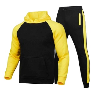 Venta al por mayor personalizado de los hombres 100% de algodón Jogging traje cómodo de dos tonos con capucha chándal con pantalones al por mayor y pantalones sudaderas con capucha - Product Image 4