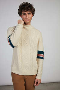 Maglione lavorato a maglia a maniche lunghe di alta qualità da uomo 100% eco cachemire intrecciato anti-pilling - Product Image 2