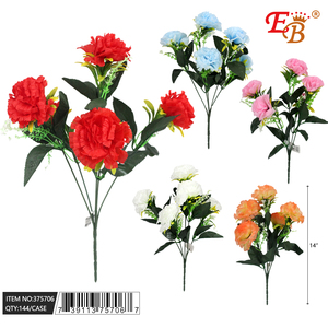 14 "การจำลองดอกคาร์เนชั่นหลากสี144ชิ้น /cs ช่อดอกไม้ผ้าเดี่ยวสำหรับวันวาเลนไทน์วันขอบคุณพระเจ้าวันสำเร็จการศึกษา - Product Image 1