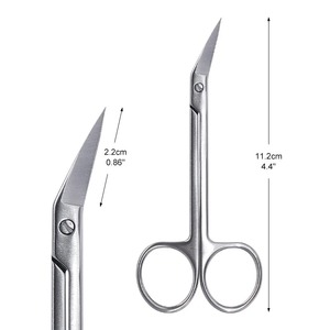 Micro-ciseaux dentaires personnalisés de haute qualité, tête incurvée, lame en acier inoxydable, cisailles angulaires tranchantes, instruments médicaux chirurgicaux - Product Image 2