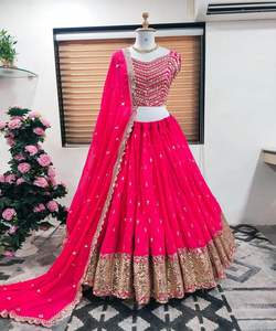 Nouvel Arrivage : Lehenga Choli de style Bollywood, dernier design, lourd, avec blouse non cousue, chez Alphanumero Corporation Alphanumero - Product Image 5