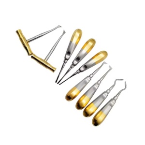 Juego de Elevadores Dentales de Acero Inoxidable Negro y Dorado, Elevadores Dentales de Raíz Dentada y Dentada para Extracción Dental - Product Image 5