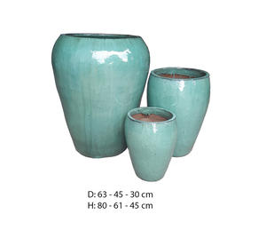Kit de pots de plantes en céramique vernissée moderne, décoration de jardin de haute qualité, pépinière à domicile, prix compétitif, fournisseurs fiables, différentes couleurs - Product Image 2
