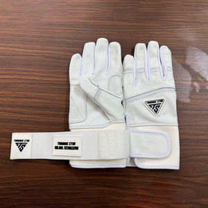 Gants de frappeur de baseball à longue manchette Gants en cuir de frappe de softball de protection des mains durables professionnelles - Product Image 6