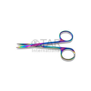 Tijeras de Microdisección Multicolores con Recubrimiento de Titanio Arcoíris, Instrumentos Médicos de Primera Calidad, Disecación de Tejidos de Precisión Fina - Product Image 1