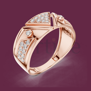 14K <b>Rainbow</b> Zircon Ring Trendy Design - Product Image 1