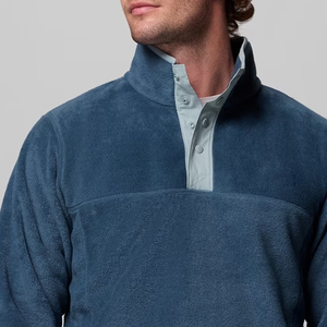 Sweat-shirt en molleton pour homme à coupe décontractée pour un confort en plein air, pour une chaleur quotidienne, couleur unie / logo personnalisé, design pull à manches longues - Product Image 2