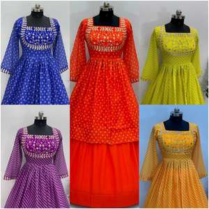 NAVRATRI COLLECTION MODERN EMBROIDERY SEQUENCE WORK <b>TOP</b> with <b>LEHENGAS</b> for PARTY QUICK DRY ALL SEASONS - Product Image 2