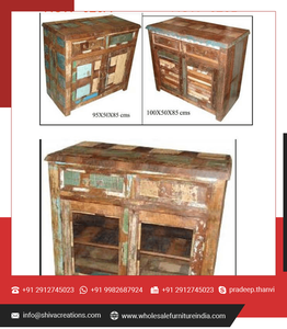 Buffet moderne en bois massif de récupération en vrac vente en gros de meubles de salon pour la maison fournisseur indien fabricant - Product Image 5