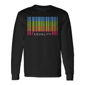 Premium Panromantic <b>Pride</b> Month Flag T-Shirt with Long Sleeves LGBT Equality Advocates' Promotional <b>Clothing</b> - Product Image 1