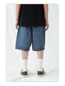 Fabricante personalizado hombres Y2k Streetwear Rhinestone Baggy Long Jorts de gran tamaño lavado ácido ropa de moda - Product Image 6