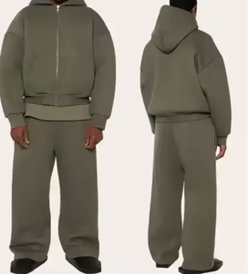 Ensemble à capuche pour homme en molleton 100% coton, respirant, séchage rapide, imprimé, couleur unie, streetwear décontracté, vêtements de sport personnalisés, 500 GSM - Product Image 2