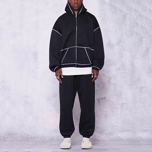 Wholesale Bulk Winter Embroidered <b>Zipper</b> <b>Sweatshirt</b> Custom Men Oversized Hoodies Plus Size Casual with Custom Logo High Quality - Product Image 6
