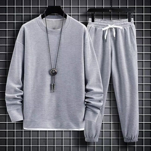 OEM customed Logo Design <span class=keywords><strong>di</strong></span> <span class=keywords><strong>tendenza</strong></span> <span class=keywords><strong>abbigliamento</strong></span> <span class=keywords><strong>uomo</strong></span> primavera e autunno stile un set due pezzi completo - Product Image 4