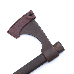 ขวานดามัสกัสพร้อมด้ามจับไม้สีน้ำตาลสำหรับงานกลางแจ้งงานสับเหล็กคาร์บอน - Product Image 4