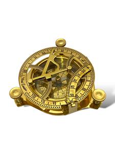 Tripod Sundial Compass Vintage Nautical Brass Glass Lightweight <b>Office</b> <b>Decor</b> <b>Accessories</b> Antique Style Desk Ornament Home Study - Product Image 2