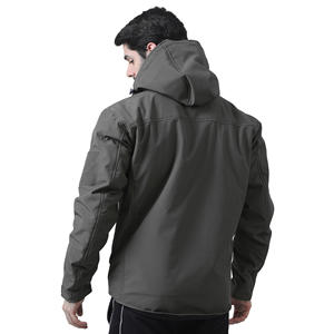 แจ็กเก็ตและฮู้ดสำหรับผู้ชายเสื้อแจ็คเก็ตกันหนาวสีเทาถ่านออกแบบได้ตามต้องการ - Product Image 3