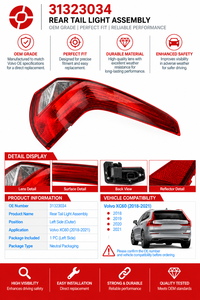 Conjunto de Luz Trasera Izquierda Exterior 31323034 para Volvo XC60 2012-2017, Piezas de Repuesto de Iluminación Automotriz - Product Image 2