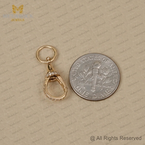 14k Jaune Or Pave Diamant Fermoir Serrure Bijoux Trouver Accessoires Bijoux Enhancer Pendentif Titulaire Serrure Fermoir - Product Image 2