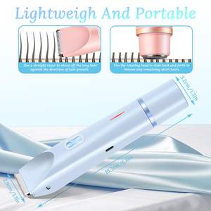 Afeitadora Eléctrica de Doble Cabezal para Mujer, Impermeable, Inalámbrica, para Uso en Seco y Húmedo, Recortadora de Bikini con Estación de Carga USB y Batería - Product Image 2