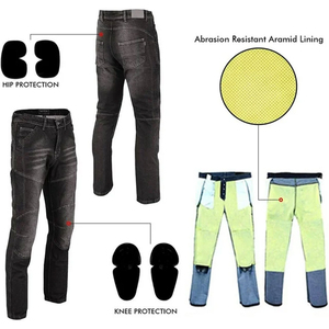 Pantalones Vaqueros de Motociclista para Hombre, Duraderos, con Protección, Certificación CE, Armadura Extraíble, Secado Rápido, Transpirables, de Seguridad para Conducir - Product Image 1