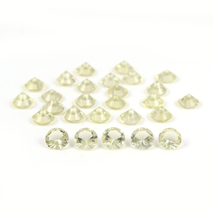 100% เครื่องประดับควอตซ์ธรรมชาติเลมอนทรงกลมทรงกลมเจาะต่างหูแหวน - Product Image 3