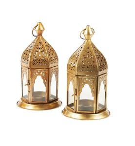 Lanterne porte-bougie en fer marocaine artisanale, écologique et exclusive, pour la décoration intérieure/extérieure de la maison, Daood Sons - Product Image 6