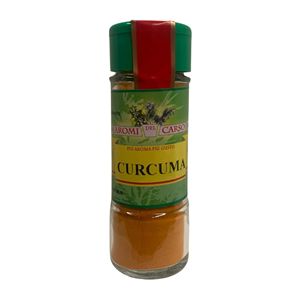 Aromas del Carso, Cúrcuma en Polvo Seca y Mezclada, 25g X 6 Piezas, Especias y Hierbas Individuales, Amarilla, de Italia - Product Image 1