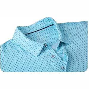 Camiseta de verano de alta calidad para hombre, manga corta bordada transpirable para Polo, tela de punto con patrón impreso - Product Image 4