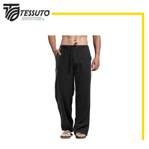 2025 Vintage grande taille hommes pantalons haute qualité léger tricoté toile séchage rapide taille moyenne Style lavé - Product Image 1