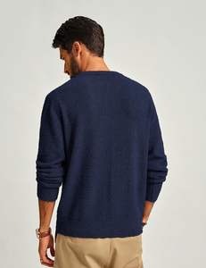 Pull-over à manches longues pour hommes, pull-over à col rond en polaire, polyester/coton, couleur unie, logo personnalisé personnalisable - Product Image 3