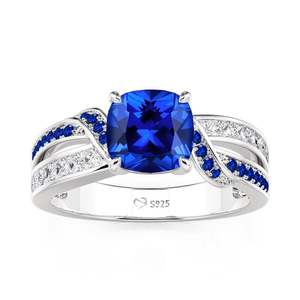 Jeulia Rose <b>Gold</b> Plated Stainless Steel Classic Twist Birthstone Eternity Ring - Product Image 2