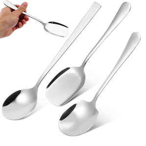 Meilleure vente cuillère de service de mariage en acier fabriqués à la main léger aspect naturel couverts à vendre en vrac quantité - Product Image 2