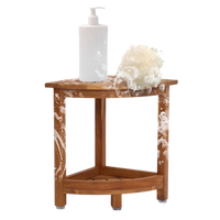 Banc d'angle en bois massif d'acacia Furaka, imperméable, couleur naturelle, taille personnalisable pour chambre à coucher, cuisine, salle de bain, salon
