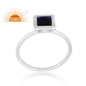 แหวนพลอย iolite ธรรมชาติเงินสเตอร์ลิงเครื่องประดับออกแบบตามต้องการของขวัญสำหรับผู้หญิงสำหรับผู้หญิง - Product Image 1