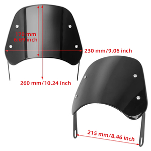Deflector <span class=keywords><strong>de</strong></span> parabrisas <span class=keywords><strong>de</strong></span> motocicleta <span class=keywords><strong>de</strong></span> fácil montaje para varios modelos, incluyendo Honda y <span class=keywords><strong>Kawasaki</strong></span> con luces <span class=keywords><strong>de</strong></span> 5 7 pulgadas - Product Image 3