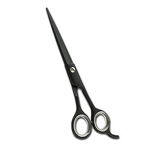 Ciseaux de coupe de cheveux de barbier de haute qualité couleur titane lame tranchante droite ciseaux de salon de beauté en acier en métal - Product Image 3