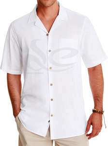Nouvelle Chemise d'Été 2025 pour Homme – Flanelle Polyester/Coton, Manches Courtes, Légère, Respirante, Personnalisable, Élégante – Idéale pour les Vacances à la Plage - Product Image 4