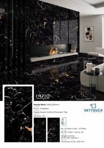 Carreaux de porcelaine noirs polis antidérapants élégants de 600*1200mm Porcelanato de style classique pour les carreaux de sol et de mur intérieurs d'hôtel - Product Image 4