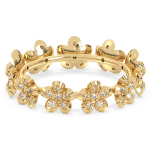 แหวนทองคำแท้ 14K ดีไซน์ดอกไม้ ประดับโมอิสซาไนต์ ได้รับการรับรองจาก GRA ของ REYES Exquisite ของขวัญแต่งงานสุดหรู เครื่องประดับชั้นดีสำหรับเธอ - Product Image 3